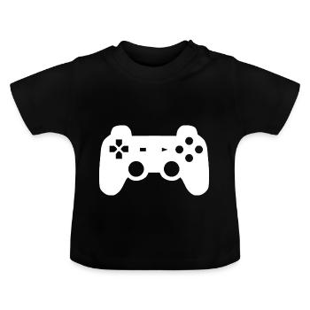 murdacontroller Weiß - Baby Bio-T-Shirt mit Rundhals - Schwarz - Vorne