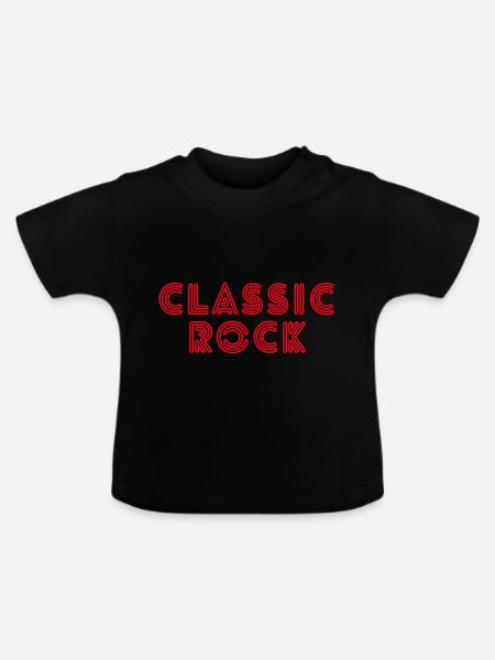 Classic Rock - Baby Organic T-Shirt with Round Neck - black