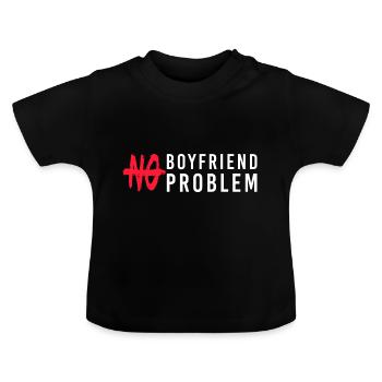 Problème drôle Le moindre mal - T-shirt bio col rond Bébé - noir - Devant