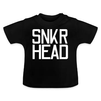 Sneaker Head - Baby Organic T-Shirt with Round Neck - black - Front
