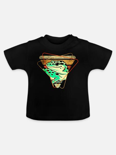 Gecko - Baby Bio-T-Shirt mit Rundhals - Schwarz
