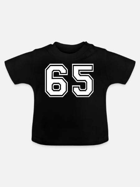 65 - Baby Bio-T-Shirt mit Rundhals - Schwarz