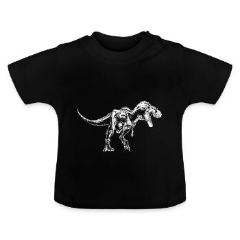 Dinosaurier Dino Gorgosaurus Urzeit Geschenk - Baby Bio-T-Shirt mit Rundhals - Schwarz - Vorne