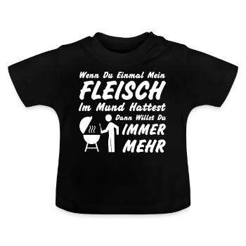 fleisch - Baby Bio-T-Shirt mit Rundhals - Schwarz - Vorne