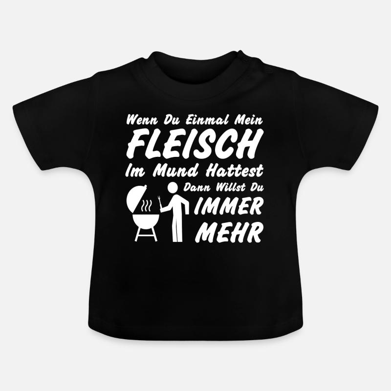 fleisch - Baby Bio-T-Shirt mit Rundhals - Schwarz