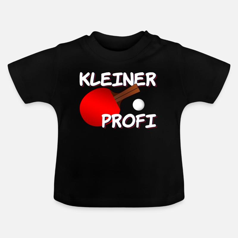 Petit ping-pong professionnel - Table de ping-pong - T-shirt bio col rond Bébé - noir