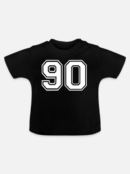 90 - Baby Bio-T-Shirt mit Rundhals - Schwarz