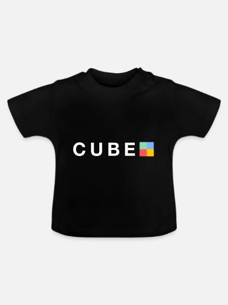 Cube Logo - Baby Bio-T-Shirt mit Rundhals - Schwarz