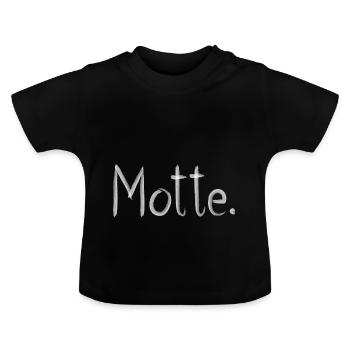 MOTTE - T-shirt bio col rond Bébé - noir - Devant