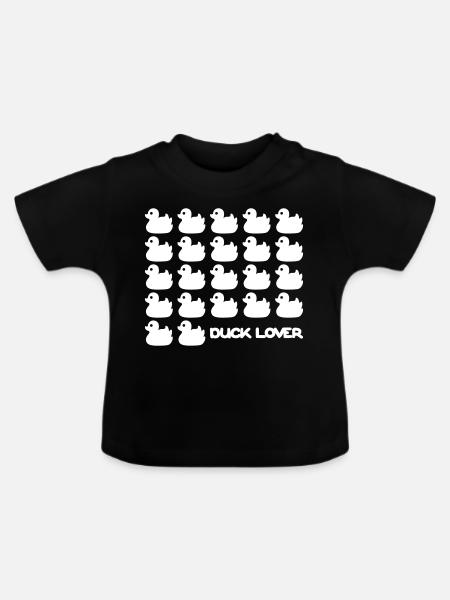 Duck Lover - Baby Bio-T-Shirt mit Rundhals - Schwarz