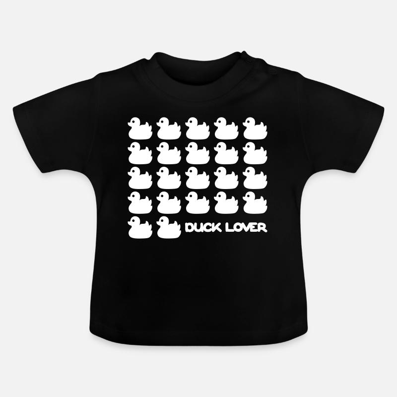 Duck Lover - Baby Bio-T-Shirt mit Rundhals - Schwarz