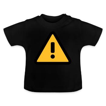 achtung_f2 - T-shirt bio col rond Bébé - noir - Devant