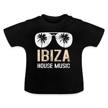 Ibiza House - T-shirt bio col rond Bébé - noir - Devant