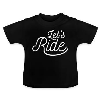 laisse monter blanc - T-shirt bio col rond Bébé - noir - Devant
