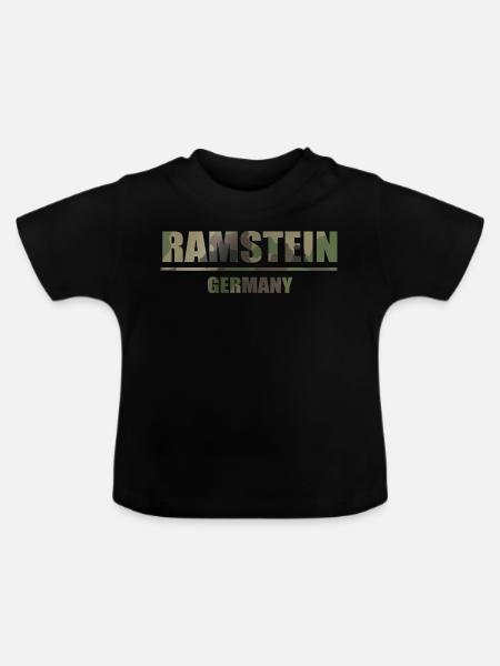 RAMSTEIN GERMANY CAMOUFLAGE - Ekologisk T-shirt med rund hals baby - svart