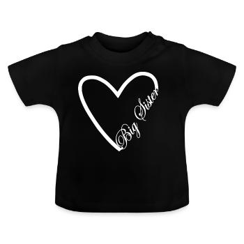 Grande sœur Grande sœur - T-shirt bio col rond Bébé - noir - Devant