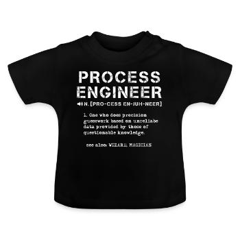 process engineer - Baby Organic T-Shirt with Round Neck - black - Front