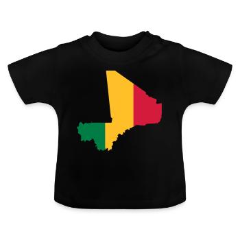 Mali - Baby Organic T-Shirt with Round Neck - black - Front