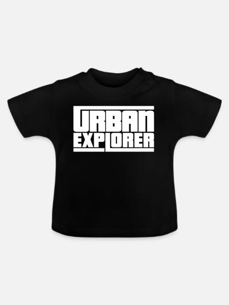 Urban Explorer - Baby Bio-T-Shirt mit Rundhals - Schwarz