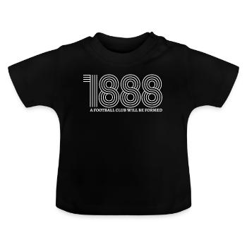 1888 Création d’un club de football - T-shirt bio col rond Bébé - noir - Devant