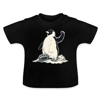 Résistez à la protestation Grunge des Pingouins - T-shirt bio col rond Bébé - noir - Devant