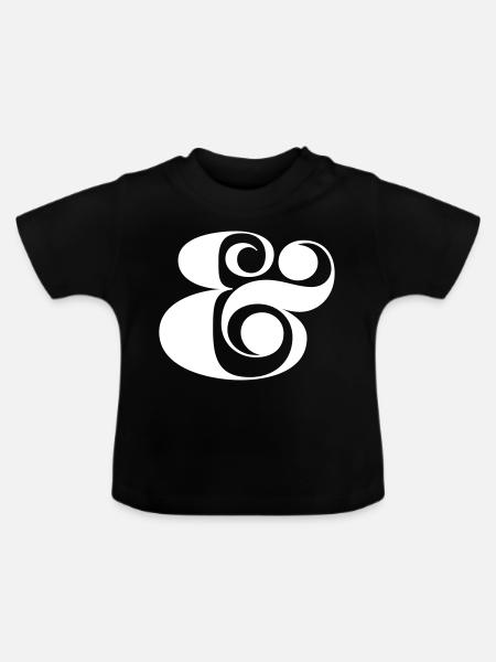 Typo und - Baby Bio-T-Shirt mit Rundhals - Schwarz