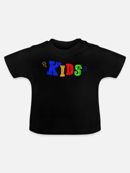 Kids - Baby Bio-T-Shirt mit Rundhals - Schwarz