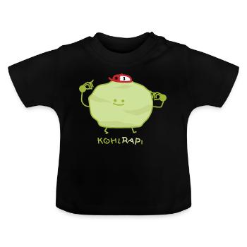Chou-rappeur drôle - T-shirt bio col rond Bébé - noir - Devant