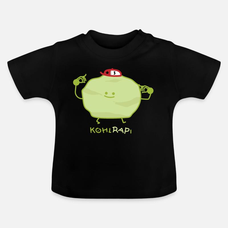 Chou-rappeur drôle - T-shirt bio col rond Bébé - noir