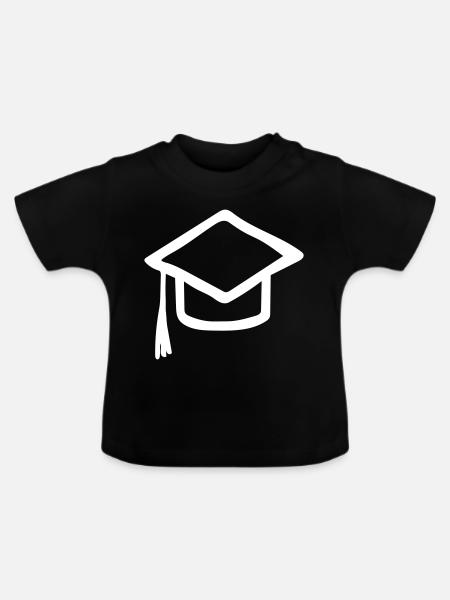 Graduation Hut - Baby Bio-T-Shirt mit Rundhals - Schwarz