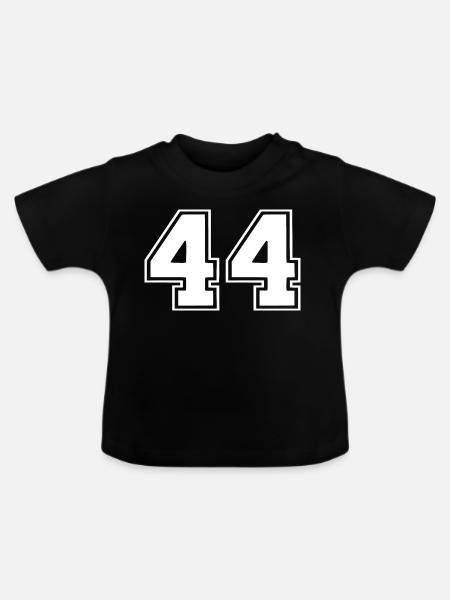 44 - Baby Bio-T-Shirt mit Rundhals - Schwarz