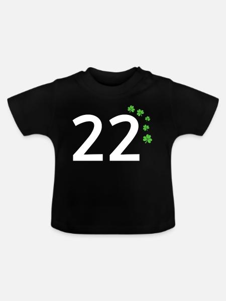 22 - Baby Bio-T-Shirt mit Rundhals - Schwarz