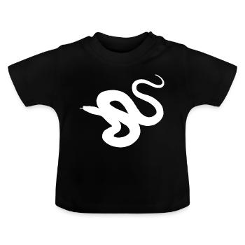 Anakonda Würgeschlange Geschenk Amazonas Schlangen - Baby Bio-T-Shirt mit Rundhals - Schwarz - Vorne