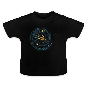 Galaxy - Baby Organic T-Shirt with Round Neck - black - Front