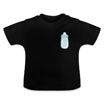 biberon - T-shirt bio col rond Bébé - noir - Devant