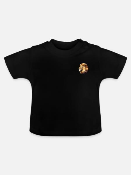 LION - Baby Bio-T-Shirt mit Rundhals - Schwarz