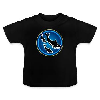 Orca Killer Whale Killer Whale Animal Snout Gift - Baby Organic T-Shirt with Round Neck - black - Front