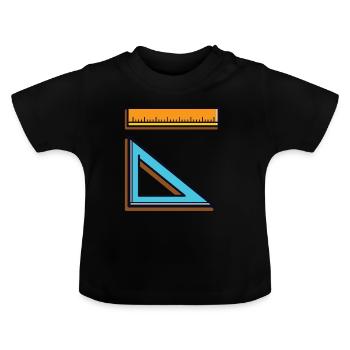 mathematics - Baby Organic T-Shirt with Round Neck - black - Front