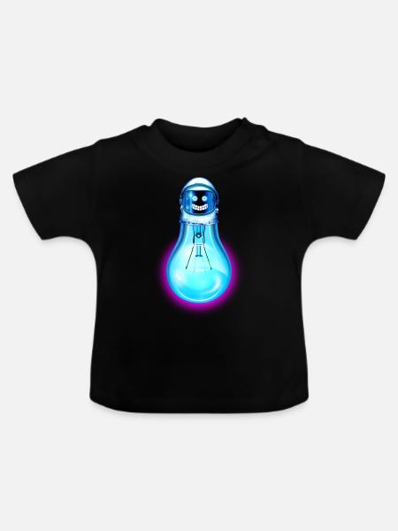 ASTROBULB - Baby Bio-T-Shirt mit Rundhals - Schwarz