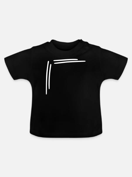 eckig rahmen ecke Vector - Baby Bio-T-Shirt mit Rundhals - Schwarz