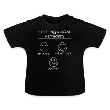 Datascience: Neural Networks Model Fitting (White) - Baby Organic T-Shirt with Round Neck - black - Front