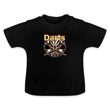 Darts - Baby Bio-T-Shirt mit Rundhals - Schwarz - Vorne
