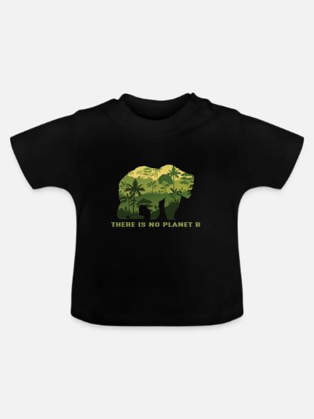 Nachhaltigkeit - Baby Bio-T-Shirt mit Rundhals - Schwarz
