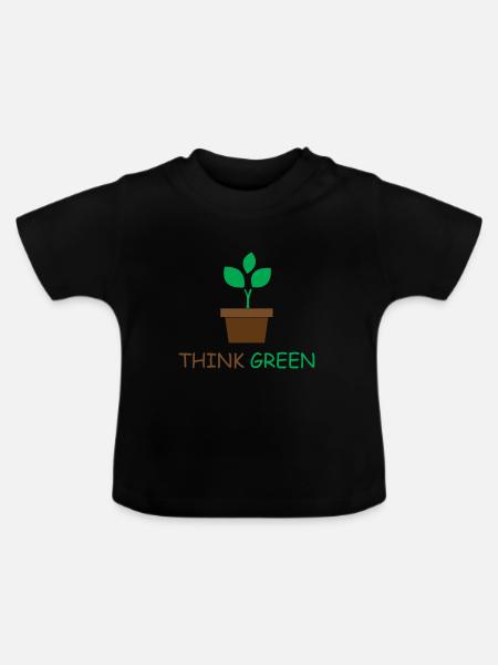 Nachhaltigkeit - Baby Bio-T-Shirt mit Rundhals - Schwarz