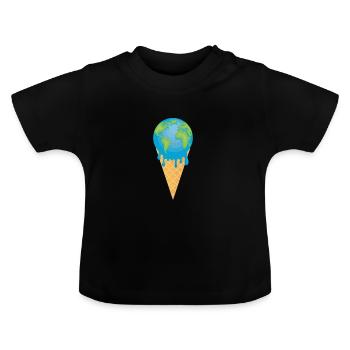 Sustainability - Baby Organic T-Shirt with Round Neck - black - Front