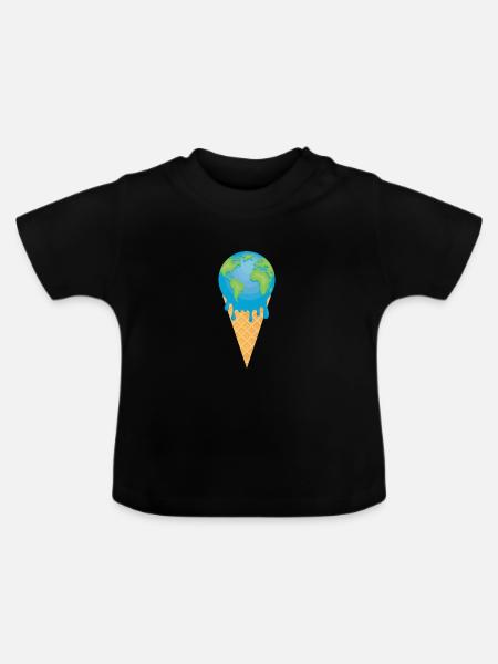 Nachhaltigkeit - Baby Bio-T-Shirt mit Rundhals - Schwarz