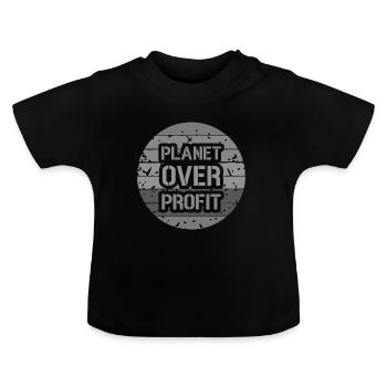 Nachhaltigkeit - Baby Bio-T-Shirt mit Rundhals - Schwarz - Vorne