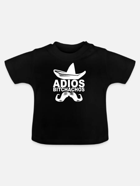 funny quote - Baby Bio-T-Shirt mit Rundhals - Schwarz