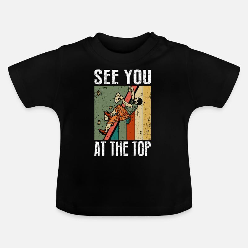 Grimper - T-shirt bio col rond Bébé - noir