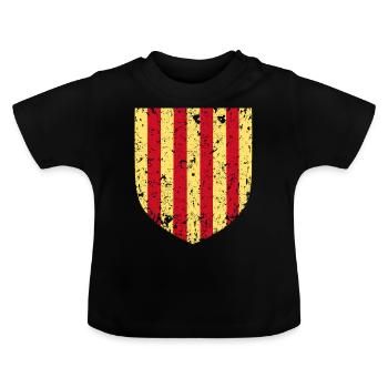 Pyrénées orientales - T-shirt bio col rond Bébé - noir - Devant